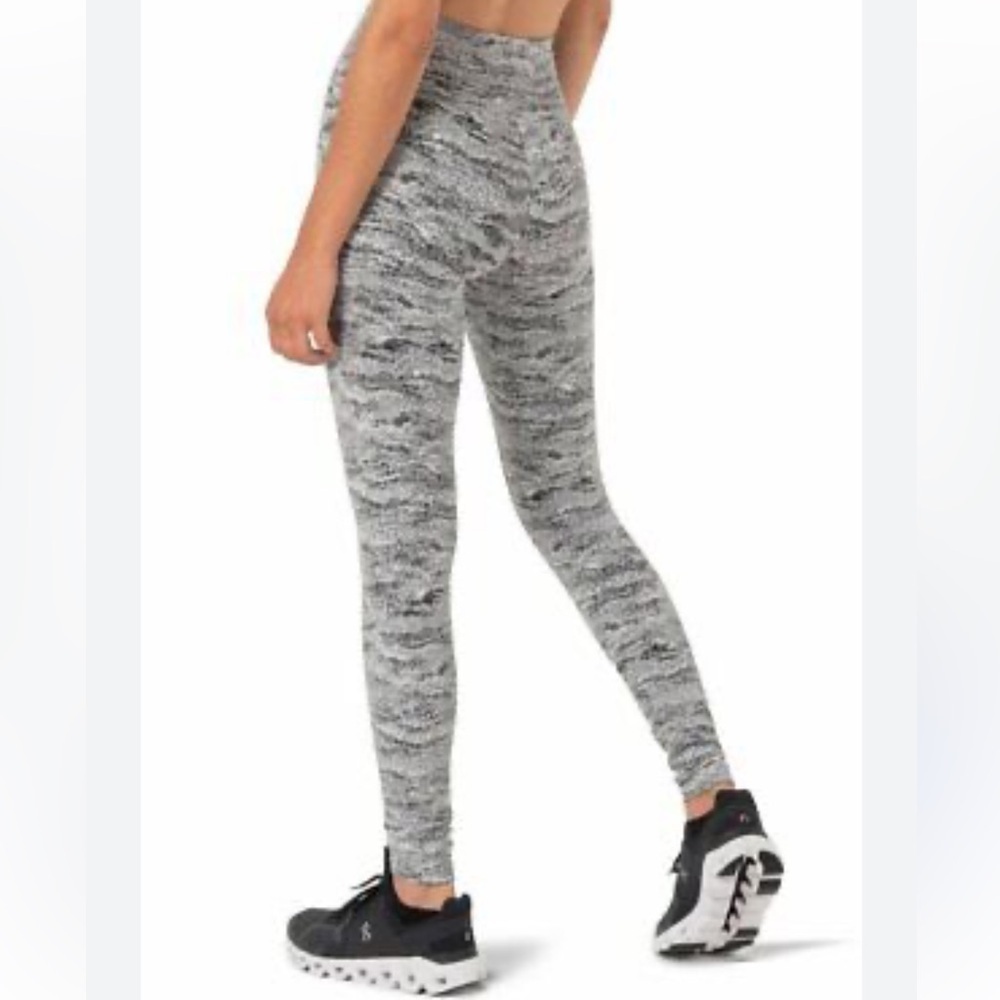 Kyodan High Waist Soft Jacquard Marble Women's Small white Gray Leggings - Picture 2 of 11